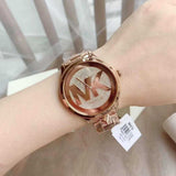Buy Shop Michael Kors Runway Mercer Quartz Rose Gold Dial Rose Gold Steel Strap Watch For Women - MK6736 USA Online