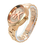 Buy Shop Michael Kors Runway Mercer Quartz Rose Gold Dial Rose Gold Steel Strap Watch For Women - MK6736 USA Online