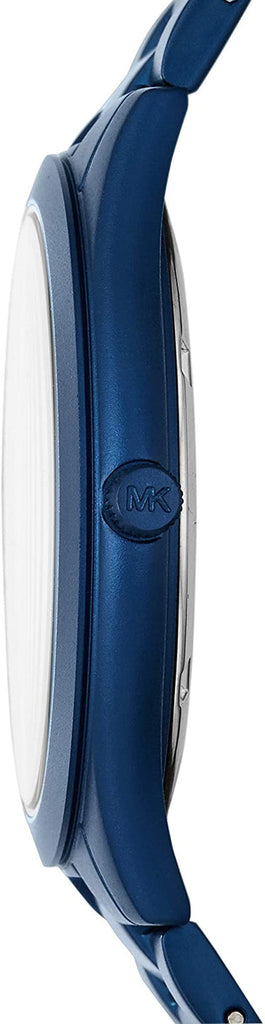 Buy Shop Michael Kors Slim Runway Quartz Blue Dial Blue Steel Strap Watch For Women - MK4503 USA Online