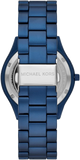 Buy Shop Michael Kors Slim Runway Quartz Blue Dial Blue Steel Strap Watch For Women - MK4503 USA Online