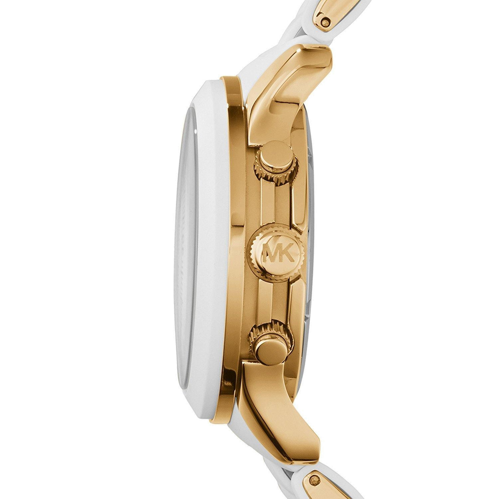 Buy Shop Michael Kors Runway Chronograph White Dial White Steel Strap Watch for Women - MK5145 USA Online
