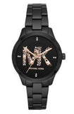 Buy Shop Michael Kors Runway Quartz Black Dial Black Steel Strap Watch For Women - MK6683 USA Online