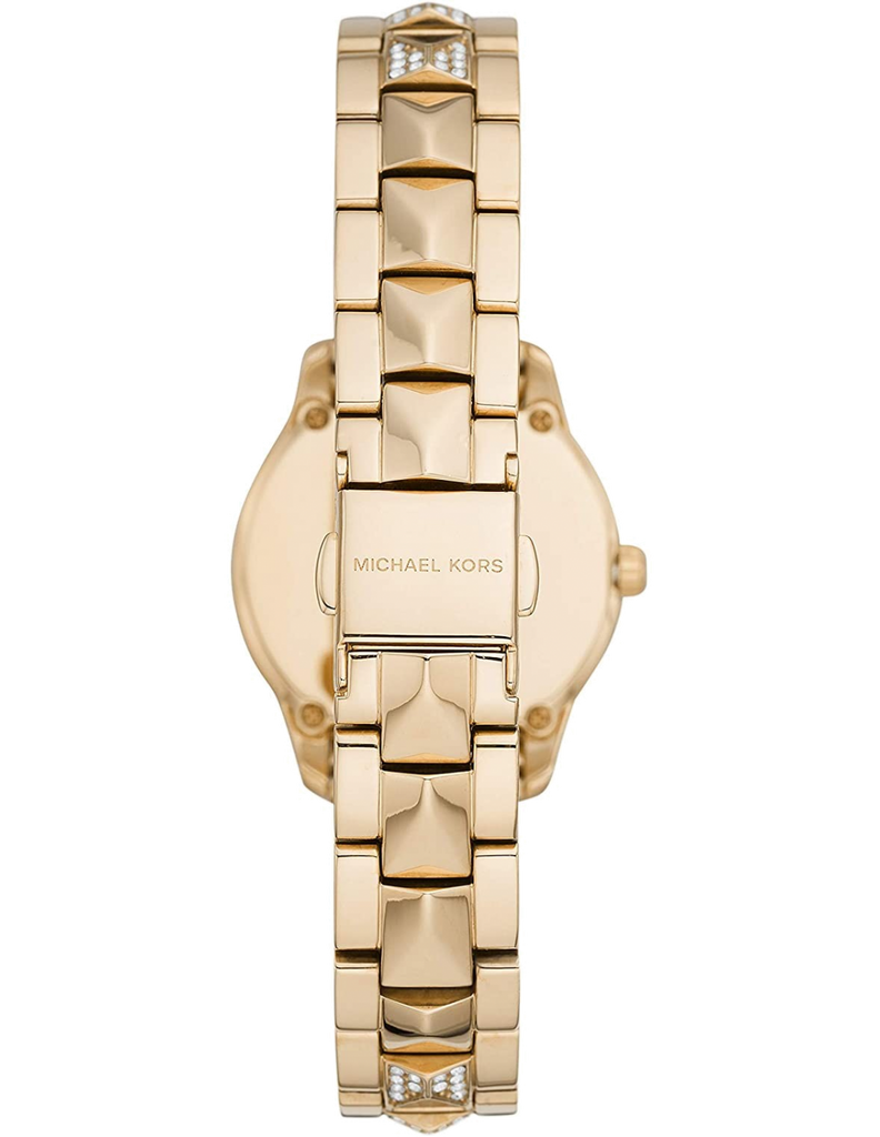 Buy Shop Michael Kors Runway Mercer Analog Brown Dial Gold Steel Strap Watch For Women - MK6855 USA Online