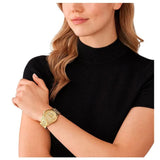 Buy Shop Michael Kors Runway Chronograph Gold Dial Gold Steel Strap Watch For Women - MK7323 USA Online