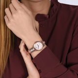 Buy Shop Michael Kors Runway Mother of Pearl Dial Rose Gold Steel Strap Watch For Women - MK6856 USA Online