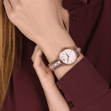 Buy Shop Michael Kors Runway Mother of Pearl Dial Rose Gold Steel Strap Watch For Women - MK6856 USA Online