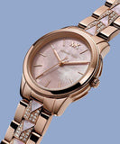 Buy Shop Michael Kors Runway Mother of Pearl Dial Rose Gold Steel Strap Watch For Women - MK6856 USA Online