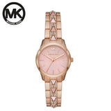 Buy Shop Michael Kors Runway Mother of Pearl Dial Rose Gold Steel Strap Watch For Women - MK6856 USA Online