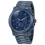 Buy Shop Michael Kors Runway Chronograph Blue Dial Blue Steel Strap Watch For Men - MK8538 USA Online
