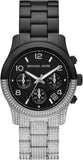 Buy Shop Michael Kors Runway Pavé Black Dial Two Tone Steel Strap Watch for Women - MK7433 USA Online