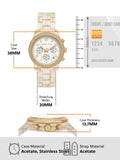Buy Shop Michael Kors Runway Pavé Chronograph White Dial White Acetate Strap Watch for Women - MK7476 USA Online