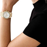 Buy Shop Michael Kors Runway Pavé Chronograph White Dial White Acetate Strap Watch for Women - MK7476 USA Online