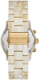 Buy Shop Michael Kors Runway Pavé Chronograph White Dial White Acetate Strap Watch for Women - MK7476 USA Online