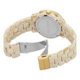 Buy Shop Michael Kors Runway Pavé Chronograph White Dial White Acetate Strap Watch for Women - MK7476 USA Online