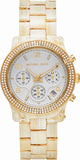 Buy Shop Michael Kors Runway Pavé Chronograph White Dial White Acetate Strap Watch for Women - MK7476 USA Online