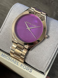 Buy Shop Michael Kors Runway Pink Dial Rose Gold Steel Strap Watch for Women - MK3550 USA Online