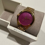 Buy Shop Michael Kors Runway Pink Dial Rose Gold Steel Strap Watch for Women - MK3550 USA Online