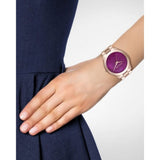 Buy Shop Michael Kors Runway Pink Dial Rose Gold Steel Strap Watch for Women - MK3550 USA Online