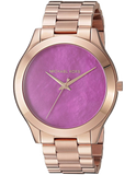 Buy Shop Michael Kors Runway Pink Dial Rose Gold Steel Strap Watch for Women - MK3550 USA Online