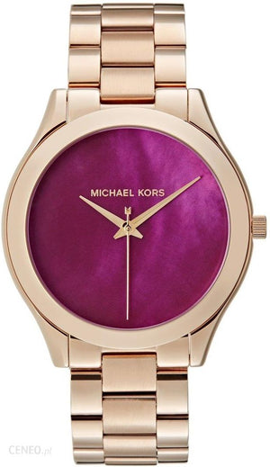 Buy Shop Michael Kors Runway Pink Dial Rose Gold Steel Strap Watch for Women - MK3550 USA Online