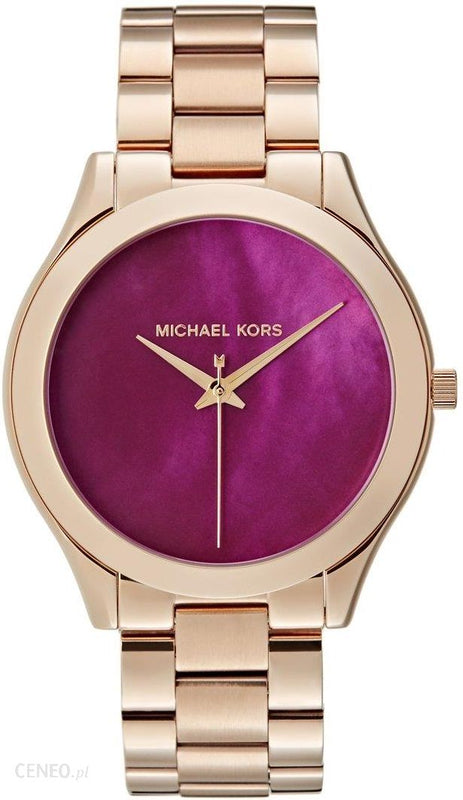 Buy Shop Michael Kors Runway Pink Dial Rose Gold Steel Strap Watch for Women - MK3550 USA Online