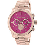 Buy Shop Michael Kors Runway Pink Dial Rose Gold Steel Strap Watch for Women - MK5931 USA Online