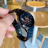 Buy Shop Michael Kors Runway Quartz Black Dial Black Steel Strap Watch For Women - MK6683 USA Online