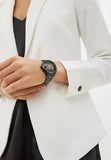 Buy Shop Michael Kors Runway Quartz Black Dial Black Steel Strap Watch For Women - MK6683 USA Online