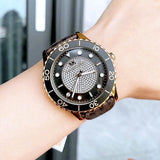 Buy Shop Michael Kors Runway Quartz Black Dial Brown Leather Strap Watch For Women - MK6979 USA Online