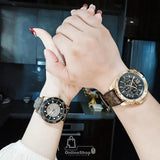 Buy Shop Michael Kors Runway Quartz Black Dial Brown Leather Strap Watch For Women - MK6979 USA Online