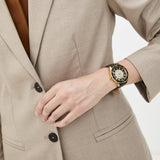 Buy Shop Michael Kors Runway Quartz Black Dial Brown Leather Strap Watch For Women - MK6979 USA Online