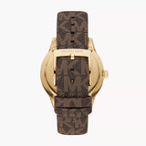 Buy Shop Michael Kors Runway Quartz Black Dial Brown Leather Strap Watch For Women - MK6979 USA Online