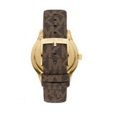 Buy Shop Michael Kors Runway Quartz Black Dial Brown Leather Strap Watch For Women - MK6979 USA Online