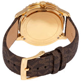 Buy Shop Michael Kors Runway Quartz Black Dial Brown Leather Strap Watch For Women - MK6979 USA Online