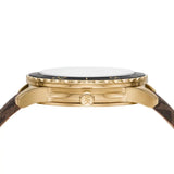 Buy Shop Michael Kors Runway Quartz Black Dial Brown Leather Strap Watch For Women - MK6979 USA Online