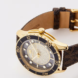 Buy Shop Michael Kors Runway Quartz Black Dial Brown Leather Strap Watch For Women - MK6979 USA Online