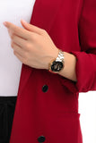 Buy Shop Michael Kors Runway Quartz Black Dial Gold Steel Strap Watch For Women - MK6682 USA Online