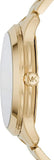 Buy Shop Michael Kors Runway Quartz Black Dial Gold Steel Strap Watch For Women - MK6682 USA Online