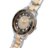 Buy Shop Michael Kors Runway Quartz Black Dial Two Tone Steel Strap Watch For Women - MK6960 USA Online
