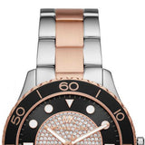 Buy Shop Michael Kors Runway Quartz Black Dial Two Tone Steel Strap Watch For Women - MK6960 USA Online