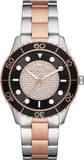 Buy Shop Michael Kors Runway Quartz Black Dial Two Tone Steel Strap Watch For Women - MK6960 USA Online