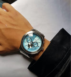 Buy Shop Michael Kors Runway Quartz Blue Dial Silver Steel Strap Watch For Women - MK5953 USA Online