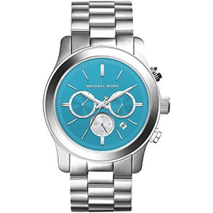 Buy Shop Michael Kors Runway Quartz Blue Dial Silver Steel Strap Watch For Women - MK5953 USA Online