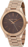 Buy Shop Michael Kors Runway Quartz Brown Dial Brown Steel Strap Watch For Women - MK3418 USA Online