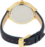 Buy Shop Michael Kors Runway Quartz Gold Dial Blue Leather Strap Watch For Women - MK2285 USA Online