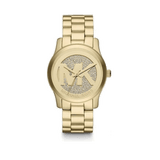 Buy Shop Michael Kors Runway Quartz Gold Dial Gold Steel Strap Watch For Women - MK5852 USA Online