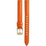 Buy Shop Michael Kors Runway Quartz Gold Dial Orange Leather Strap Watch For Women - MK2275 USA Online