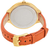 Buy Shop Michael Kors Runway Quartz Gold Dial Orange Leather Strap Watch For Women - MK2275 USA Online