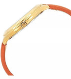 Buy Shop Michael Kors Runway Quartz Gold Dial Orange Leather Strap Watch For Women - MK2275 USA Online