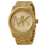 Buy Shop Michael Kors Runway Gold Dial Gold Steel Strap Watch for Women - MK5473 USA Online